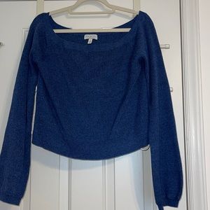 Sofia Vergara Crop Boatneck Sweater sz XL